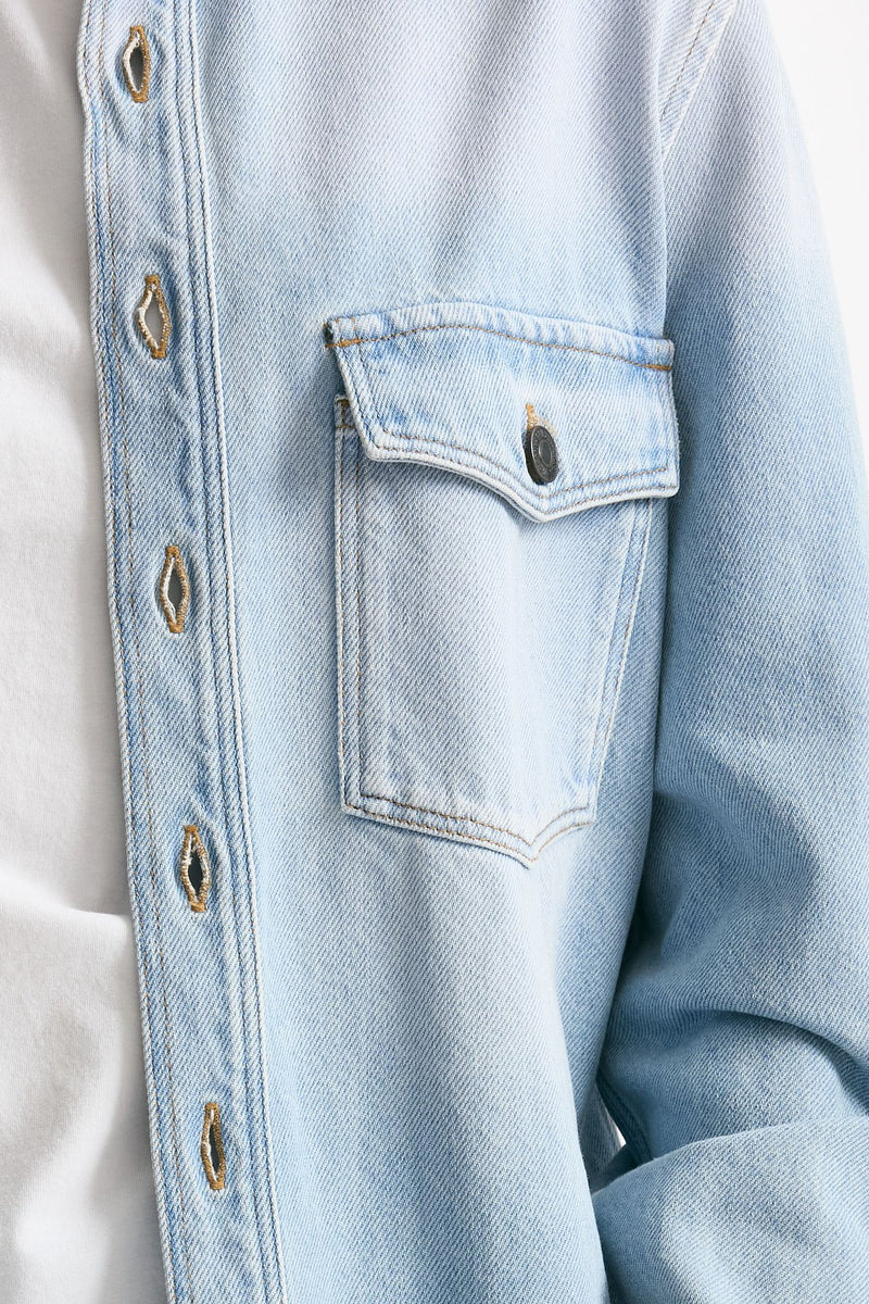 Camicia in denim denim chiaro donna Grifoni - 5