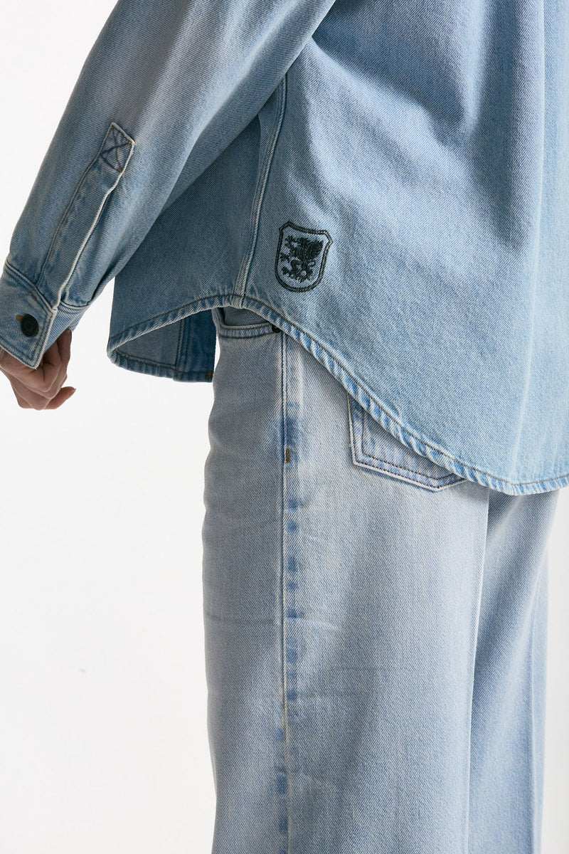 Camicia in denim denim chiaro donna Grifoni - 7