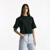 T-shirt crop nero donna Grifoni - 5