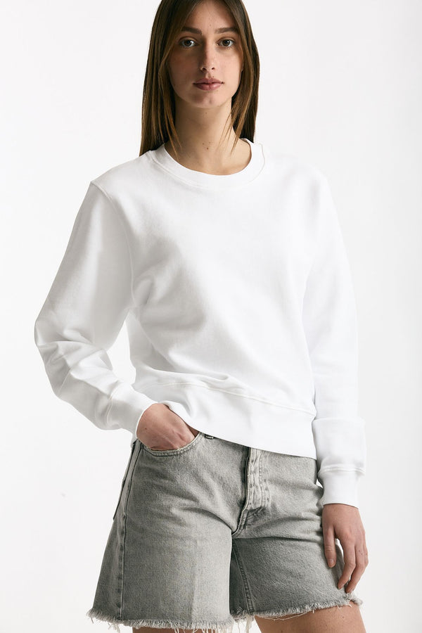 Felpa girocollo bianco donna Grifoni