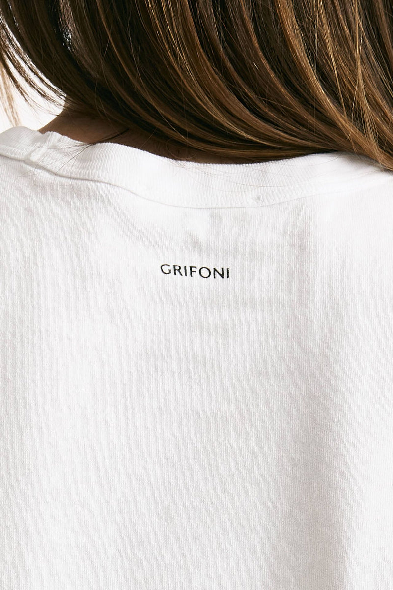 T-shirt over bianco donna Grifoni - 4