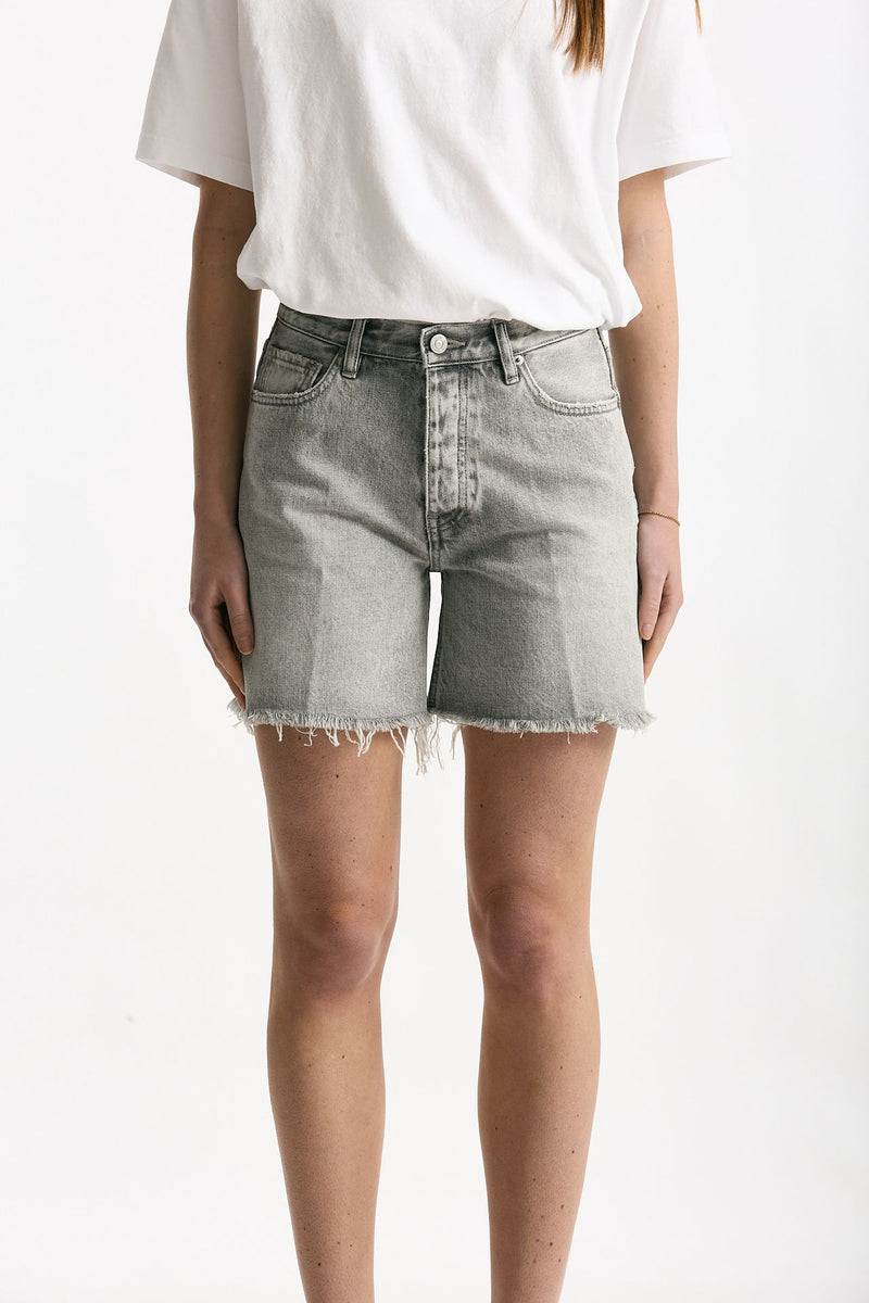 Short in denim grigio lavato donna Grifoni - 1
