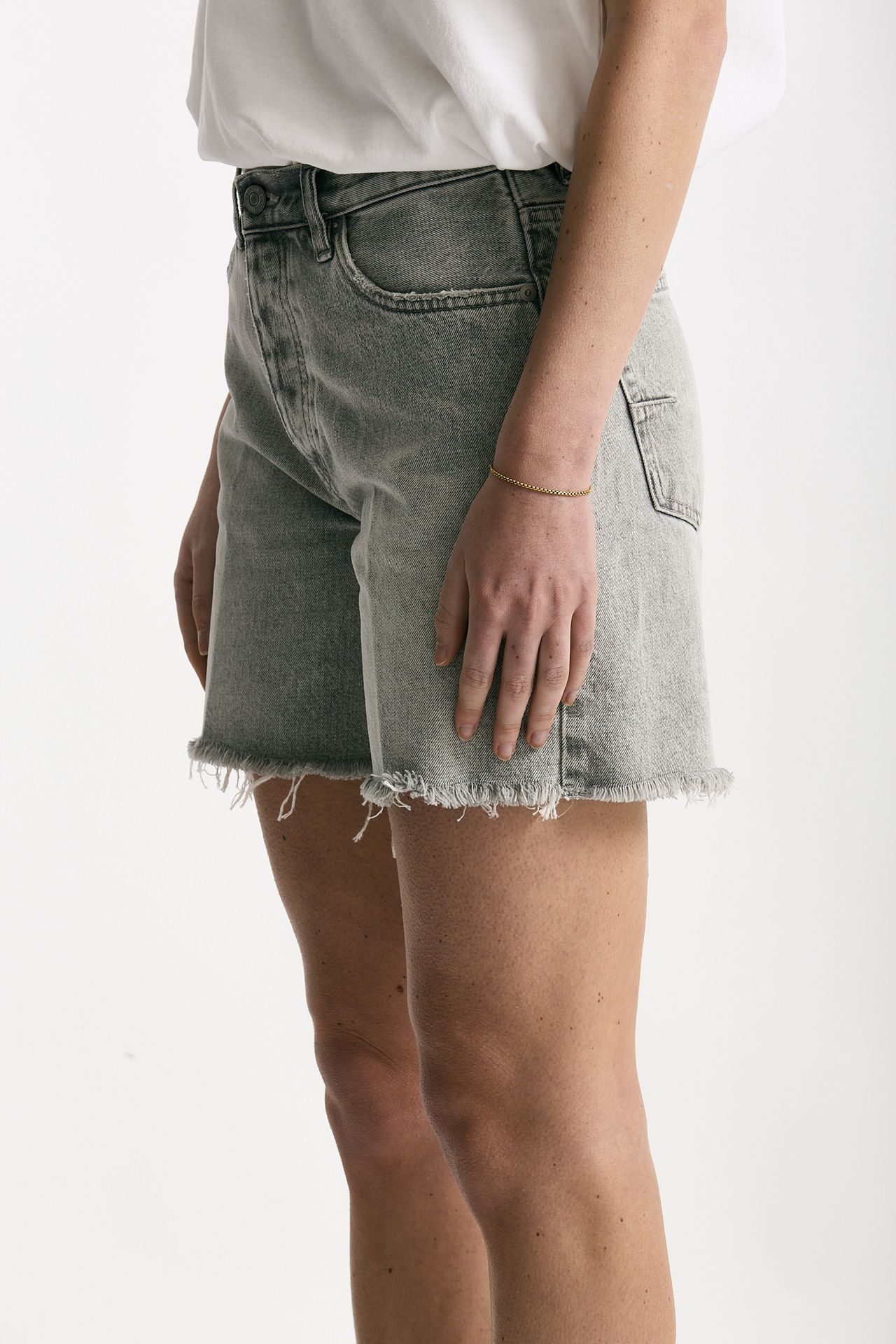 Short in denim grigio lavato donna Grifoni - 2
