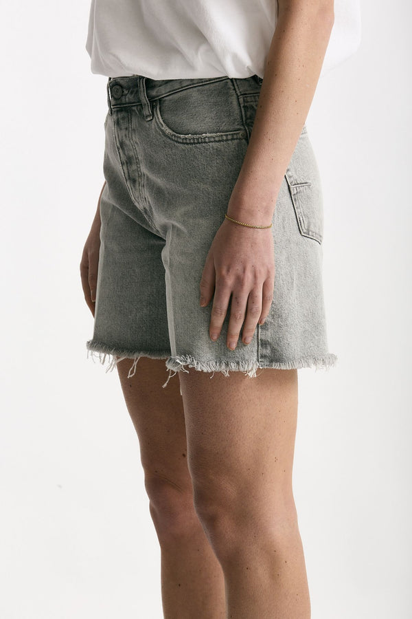Short in denim grigio lavato donna Grifoni