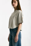 T-shirt crop grigio lavato donna Grifoni - 2