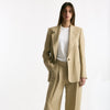 Blazer in viscosa e lino beige donna Grifoni - 8
