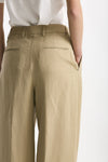 Pantalone in viscosa e lino beige donna Grifoni - 5