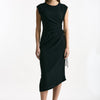 Abito midi in seta nero donna Grifoni - 6