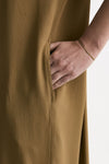 Abito over in seta cammello donna Grifoni - 5