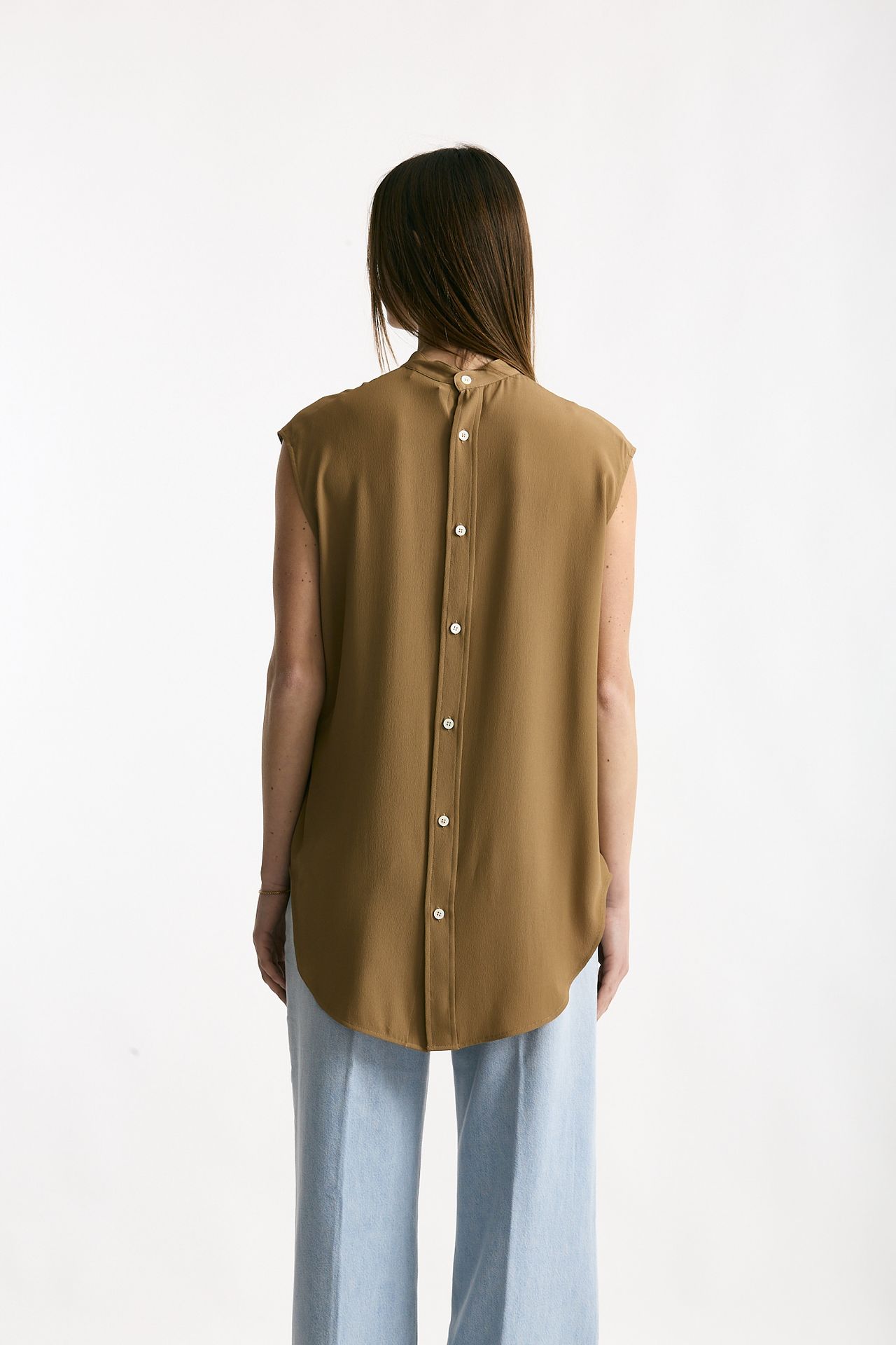 Camicia in seta cammello donna Grifoni - 3