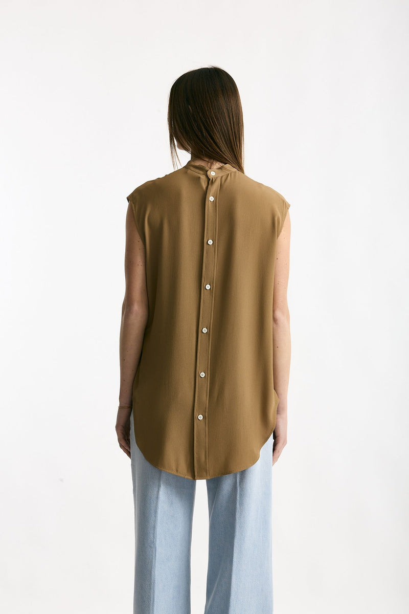Camicia in seta cammello donna Grifoni - 3