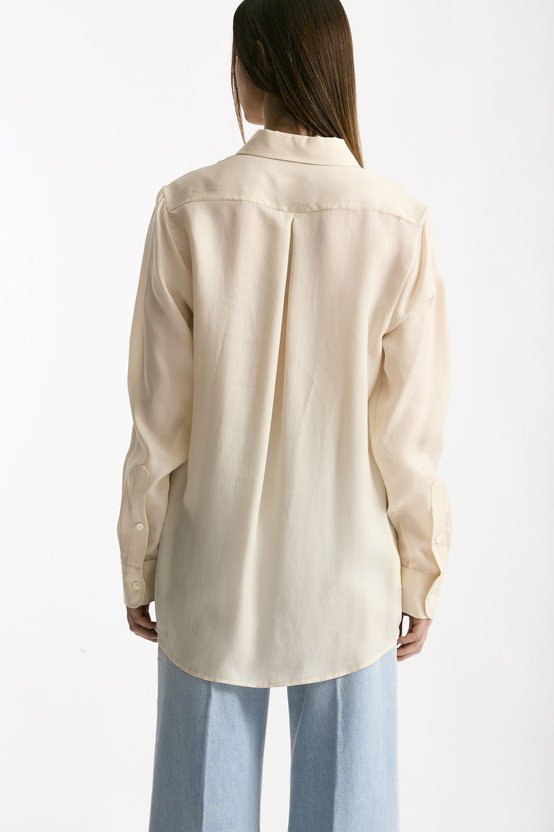 Camicia fluida panna donna Grifoni - 4