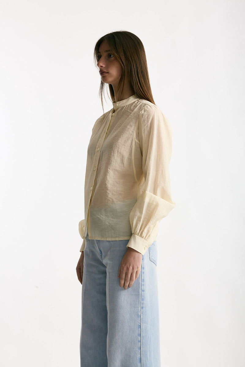 Camicia in mussolina di cotone panna donna Grifoni - 2