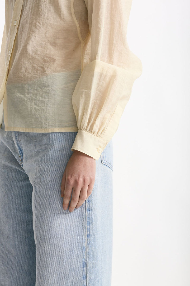 Camicia in mussolina di cotone panna donna Grifoni - 5
