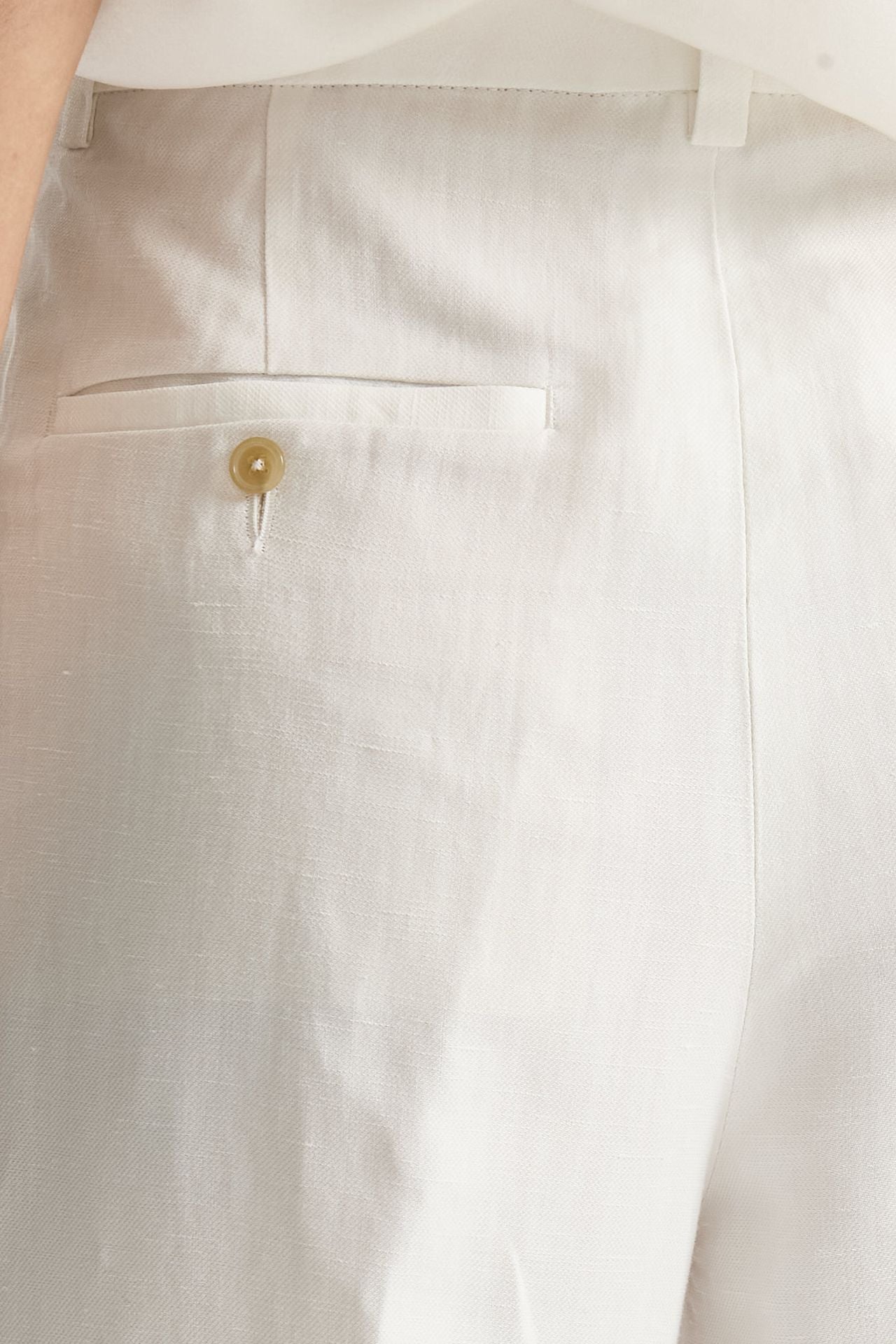 Pantalone palazzo bianco vita alta donna Grifoni - 4