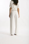 Pantalone palazzo bianco vita alta donna Grifoni - 5