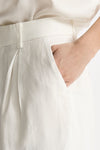 Pantalone palazzo bianco vita alta donna Grifoni - 6