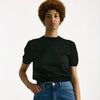 Maglia girocollo in cotone nero donna Grifoni - 7