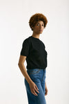 Maglia girocollo in cotone nero donna Grifoni - 3
