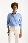 Camicia over azzurro con riga donna Grifoni - 1