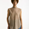 Camicia in mussola di cotone cammello donna Grifoni - 6