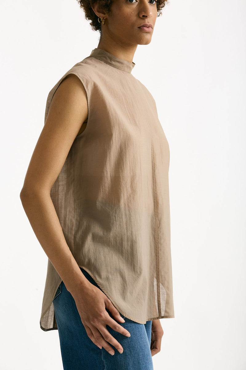 Camicia in mussola di cotone cammello donna Grifoni - 2