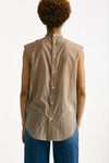 Camicia in mussola di cotone cammello donna Grifoni - 4