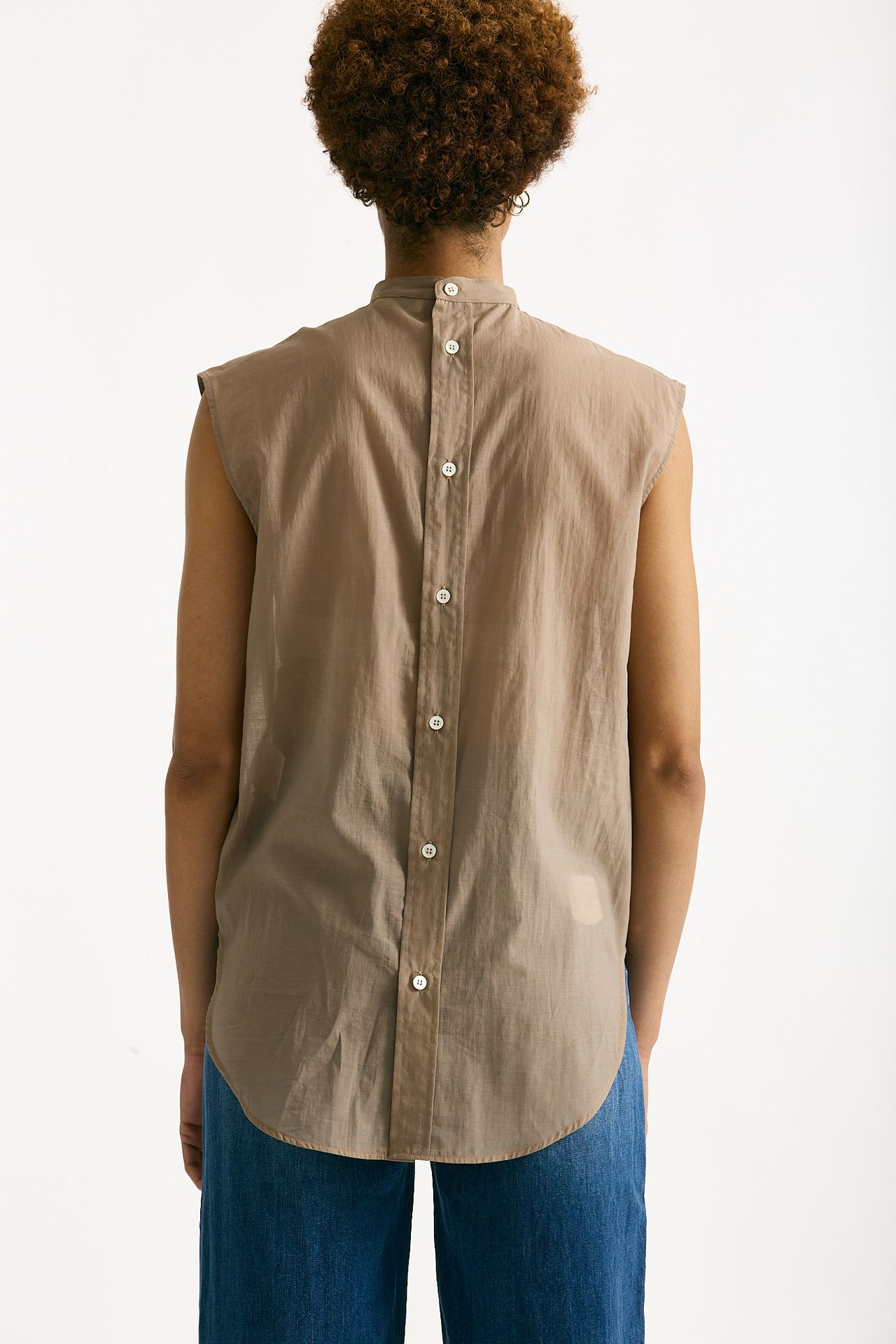 Camicia in mussola di cotone cammello donna Grifoni - 4