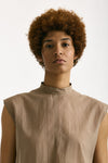 Camicia in mussola di cotone cammello donna Grifoni - 5