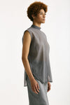 Camicia in mussola di cotone grigio donna Grifoni - 3