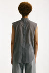 Camicia in mussola di cotone grigio donna Grifoni - 4