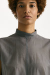 Camicia in mussola di cotone grigio donna Grifoni - 5