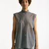Camicia in mussola di cotone grigio donna Grifoni - 6