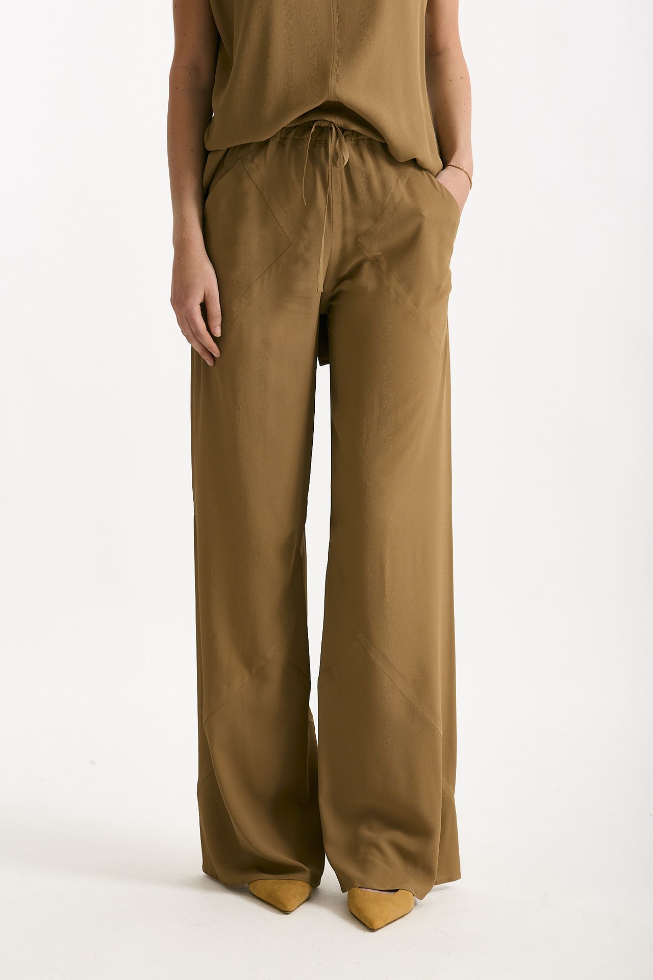 Pantalone fluido cammello donna Grifoni - 2
