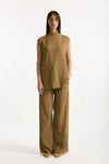 Pantalone fluido cammello donna Grifoni - 1