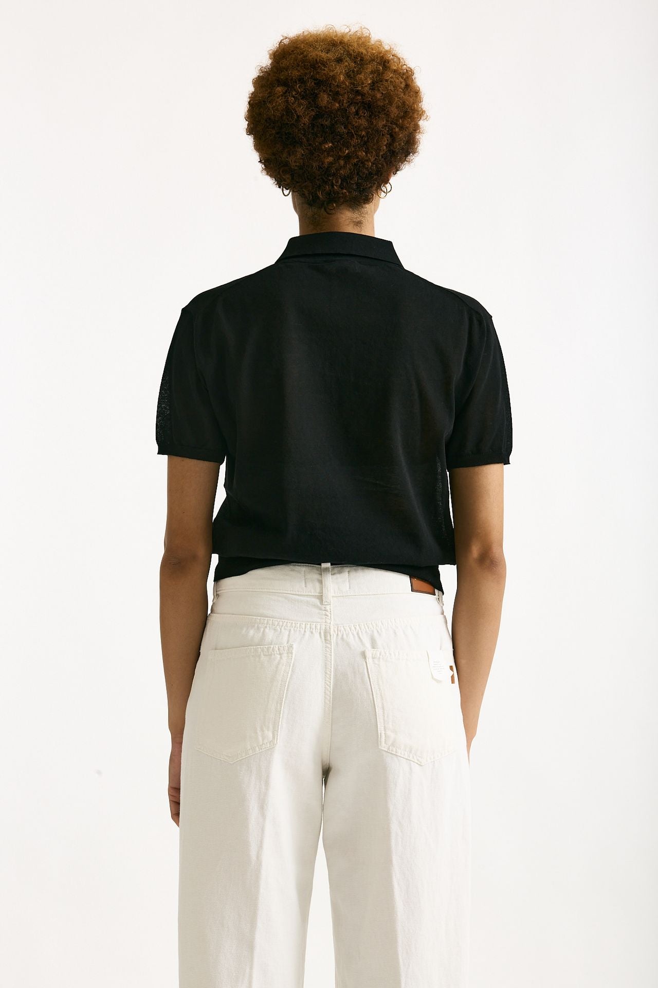 Polo in cotone nero donna Grifoni - 3