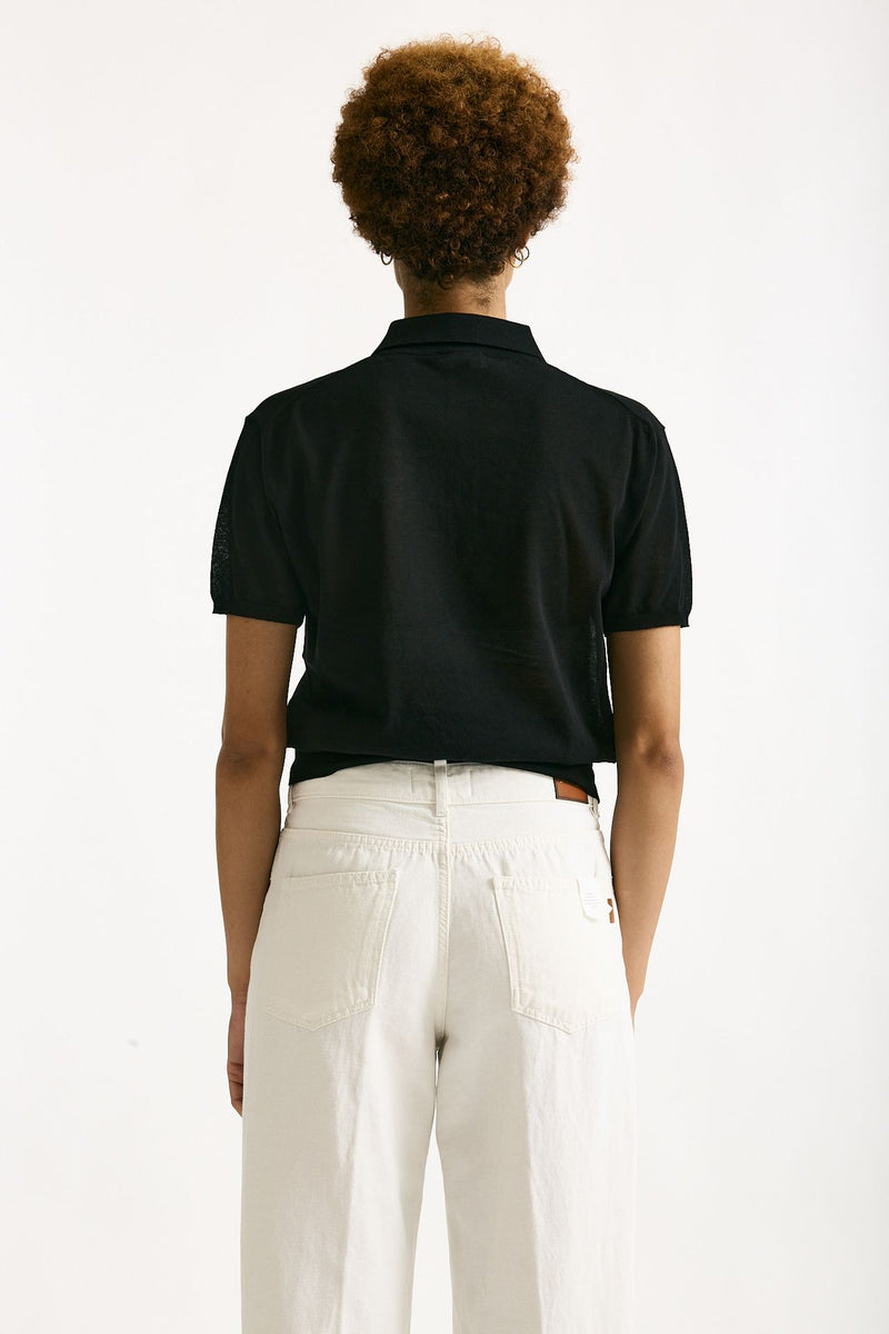 Polo in cotone nero donna Grifoni - 3