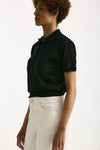 Polo in cotone nero donna Grifoni - 4