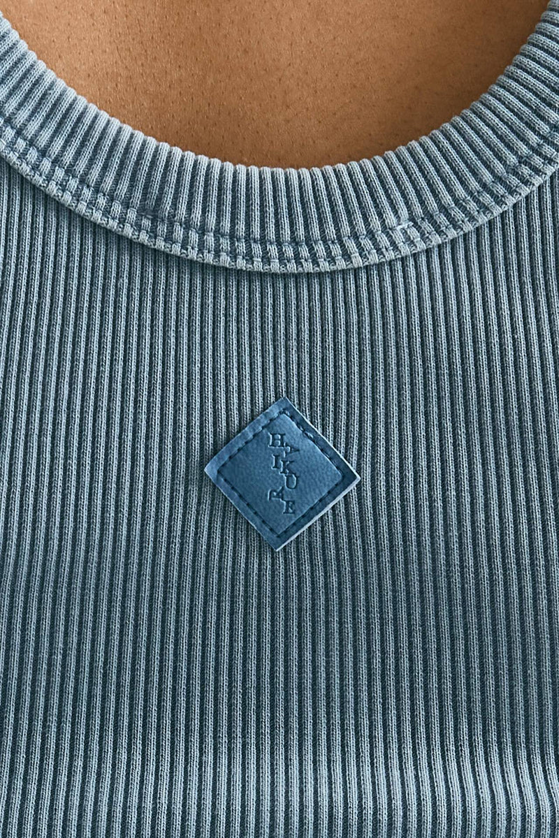 Top a costine azzurro slavato donna Haikure - 5