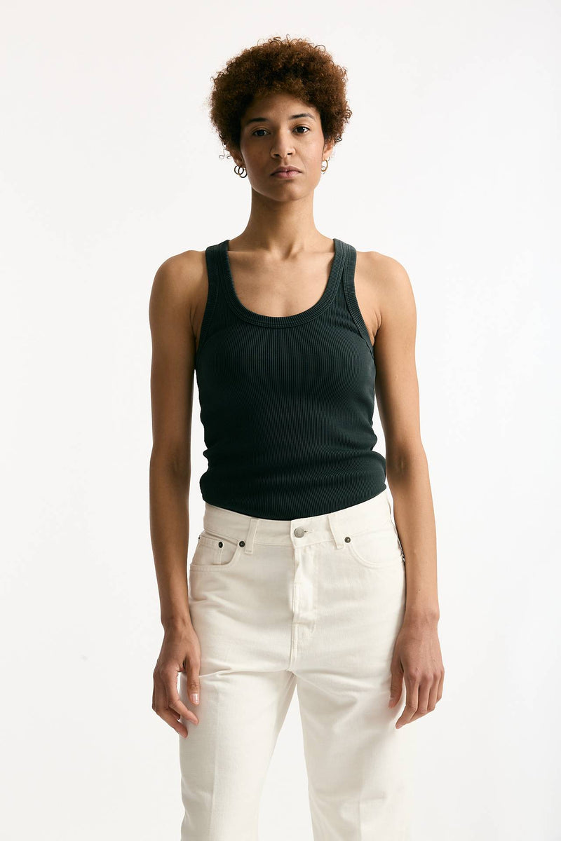 Top a costine nero slavato donna Haikure - 1