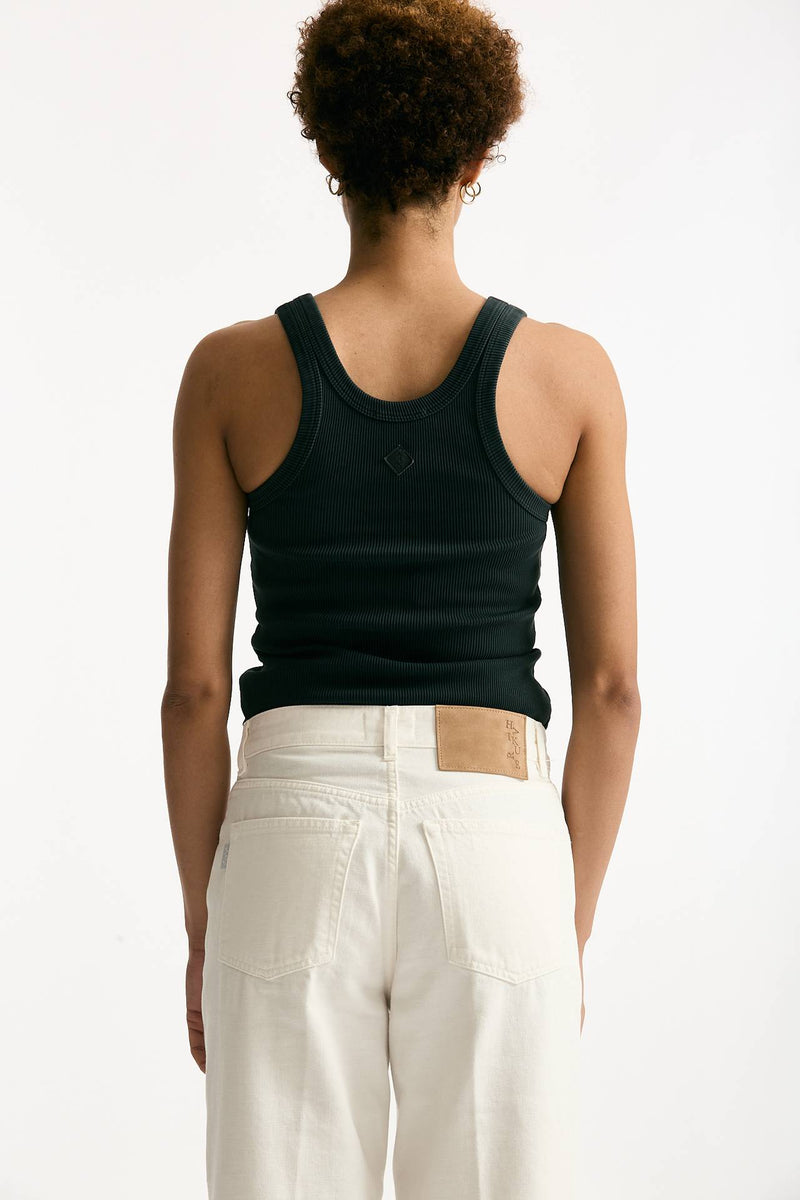 Top a costine nero slavato donna Haikure - 3