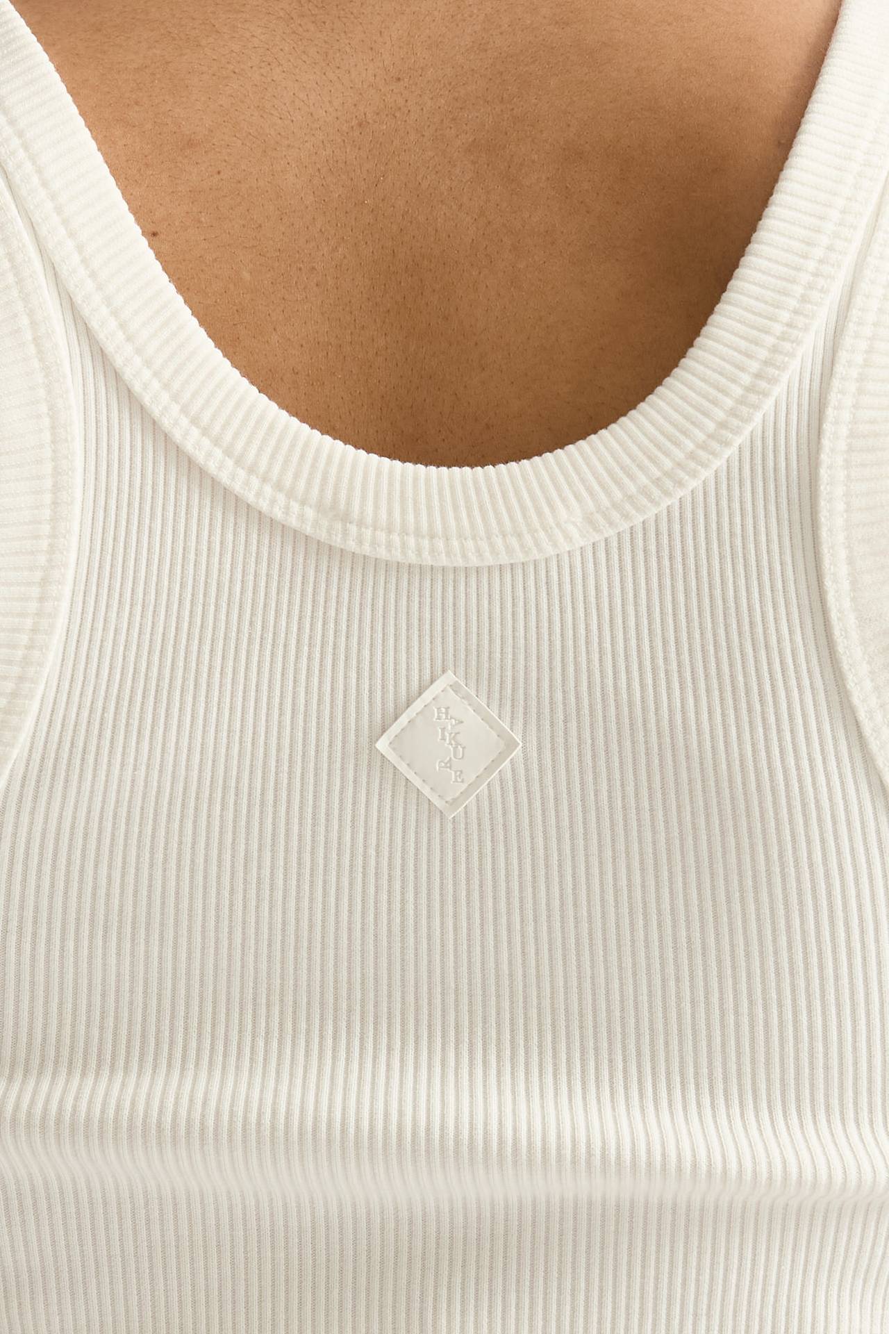 Top a costine bianco ottico donna Haikure - 4