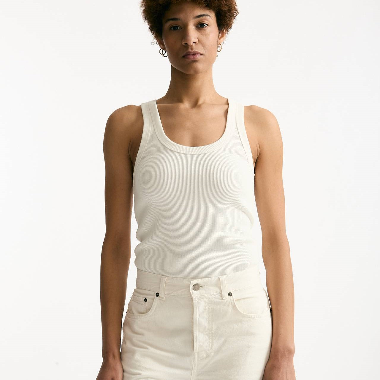 Top a costine bianco ottico donna Haikure - 6