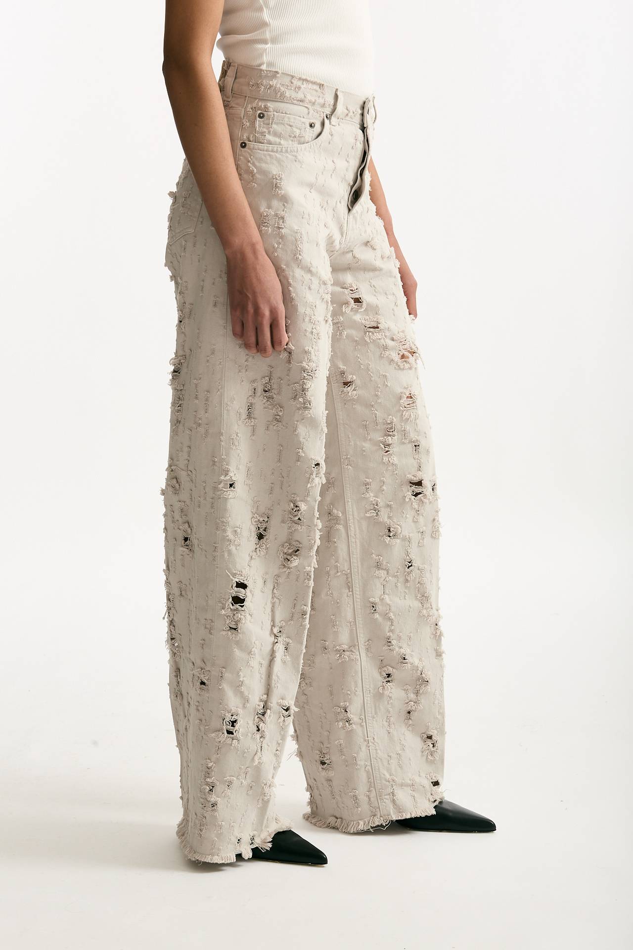 Jeans boy fit over BETHANY sabbia donna Haikure - 3