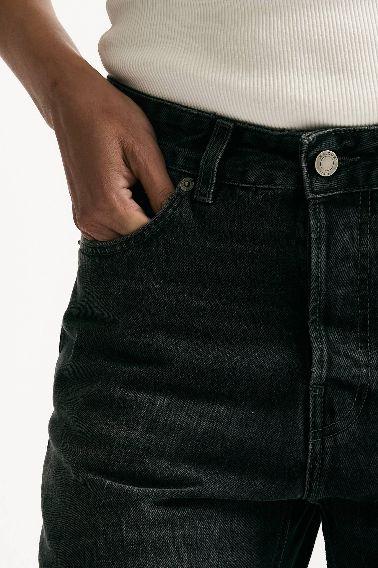 Jeans boy BETTY nero slavato donna Haikure - 4