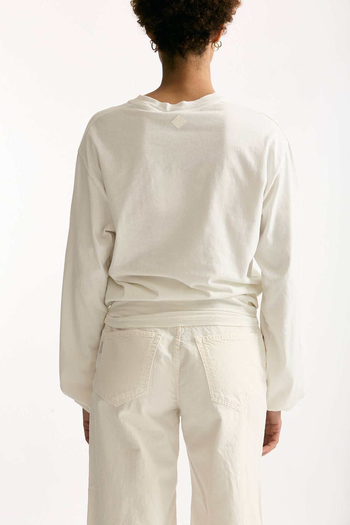 T-shirt girocollo over bianco donna Haikure - 2