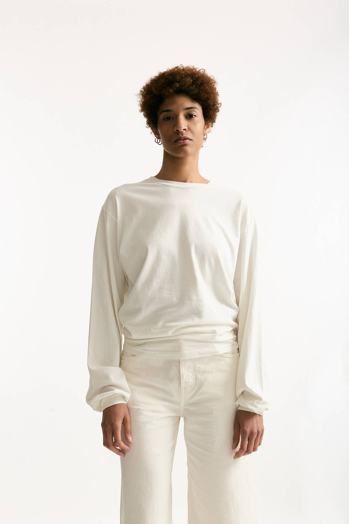 T-shirt girocollo over bianco donna Haikure - 3