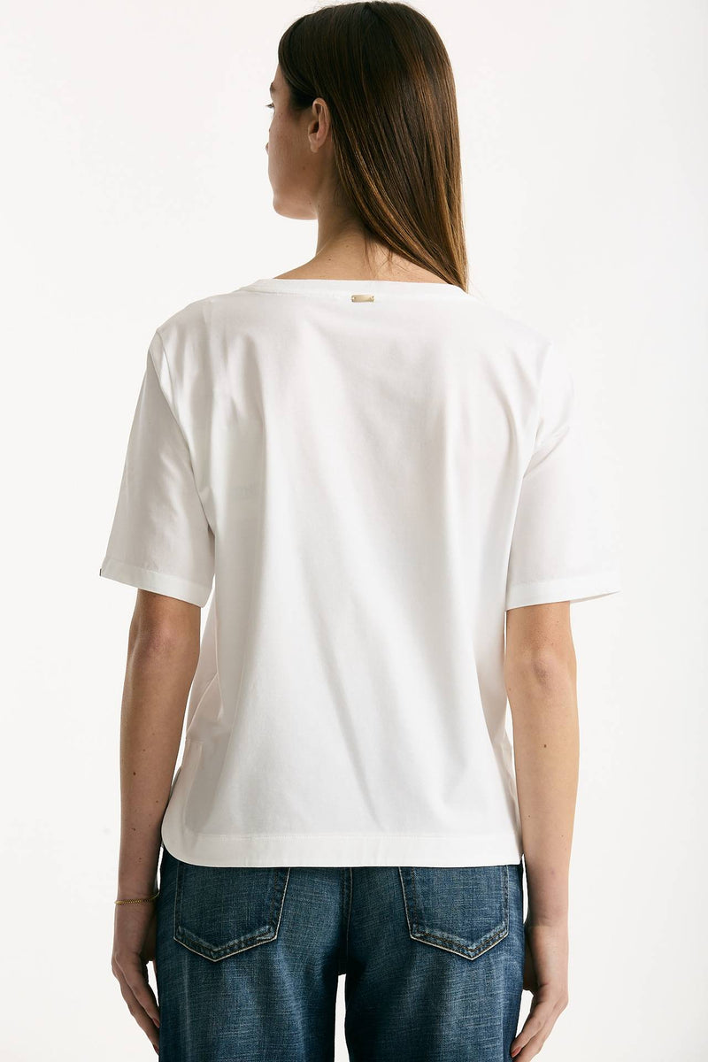 T-shirt in cotone bianco donna Herno - 3