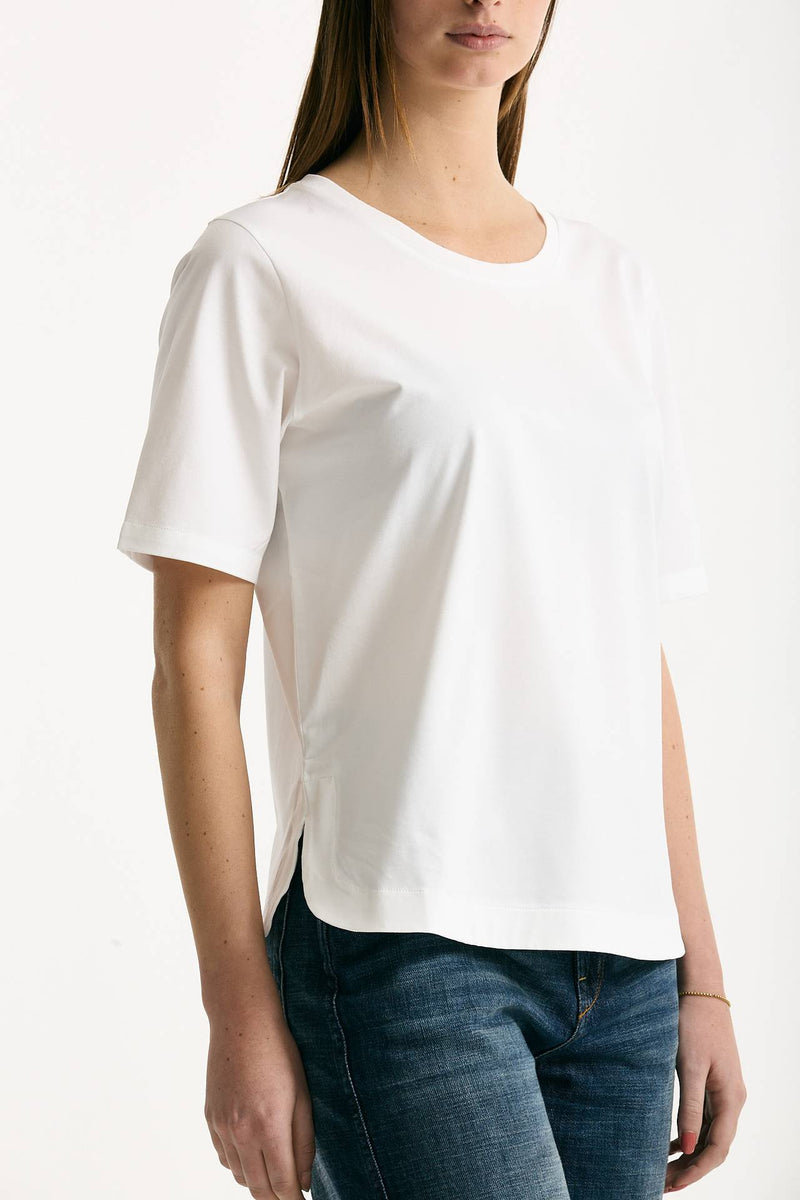 T-shirt in cotone bianco donna Herno - 4