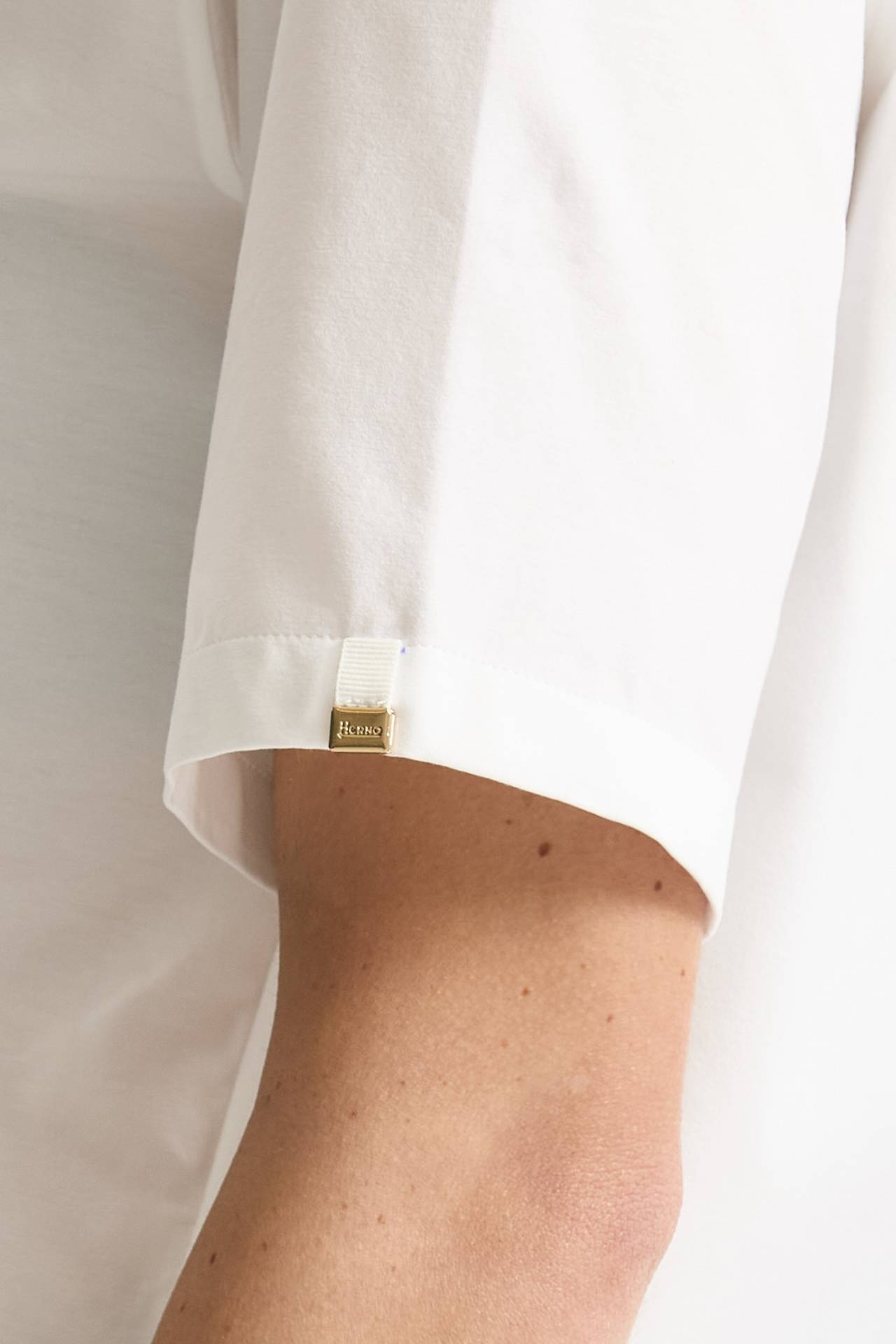 T-shirt in cotone bianco donna Herno - 5